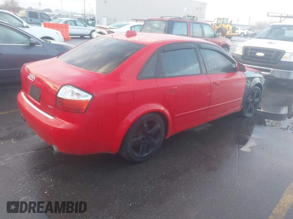 2004 Audi A4 1.8T with VIN WAULC68EX4A224462, listed as a IAAI auction lot 41705471 with 167,748 mi miles. Bid and sale history available at carsss.com. Image 4.