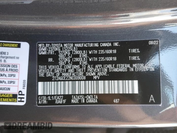 2022 Lexus NX with VIN 2T2AGCEZ2NC009008, listed as a Copart auction lot 70314473 with 10,995 mi miles. Bid and sale history available at carsss.com. Image 13.