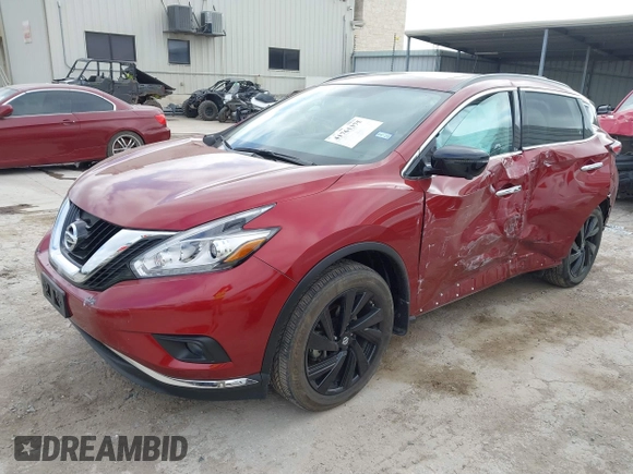 2017 Nissan Murano SV with VIN 5N1AZ2MGXHN156862, listed as a IAAI auction lot 41761375 with 8,430 mi miles. Bid and sale history available at carsss.com. Image 17.