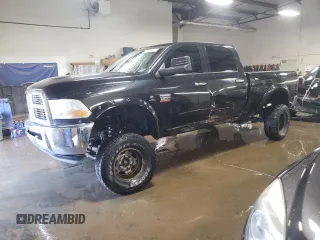 2011 Ram 2500 Laramie Longhorn with VIN 3D7UT2CL5BG533265, listed as a Copart auction lot 46393615 with 198,281 mi miles and Salvage title. Bid and sale history available at DreamBid. Image 1.