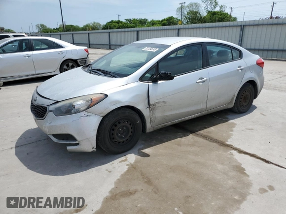2016 Kia Forte LX with VIN KNAFK4A64G5493352, listed as a Copart auction lot 52154635 with 163,285 mi miles and Salvage Title. Bid and sale history available at carsss.com. Image 1.