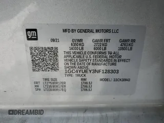 2022 Chevrolet Silverado 3500HD LTZ with VIN 1GC4YUEY3NF128303, listed as a Copart auction lot 83775884 with 25,331 mi miles and Salvage Title. Bid and sale history available at carsss.com. Image 13.