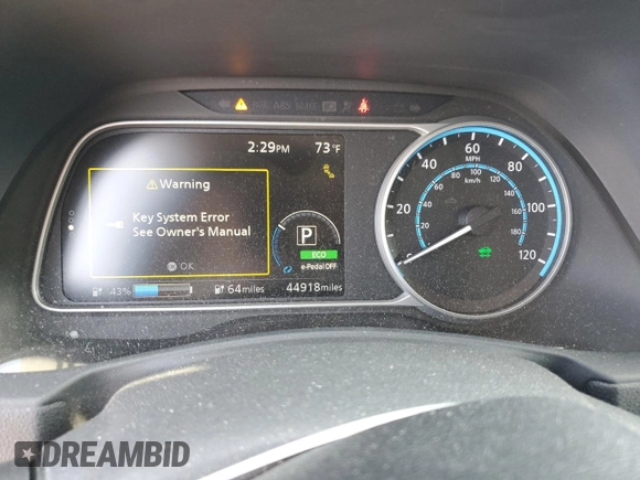 2018 Nissan LEAF S with VIN 1N4AZ1CP3JC312103, listed as a Copart auction lot 53276485 with 44,918 mi miles and Salvage Title. Bid and sale history available at DreamBid. Image 9.