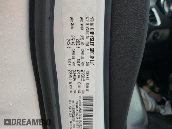 2013 Dodge Durango SXT with VIN 1C4RDHAG4DC671861, listed as a Copart auction lot 54118335 with Not provided miles and Salvage title. Bid and sale history available at DreamBid. Image 14.