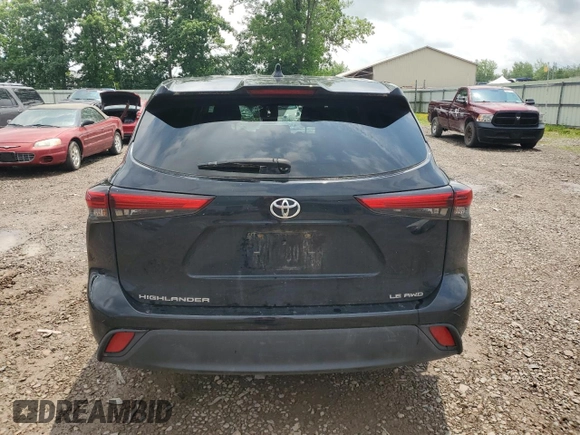 2020 Toyota Highlander LE with VIN 5TDBZRBH8LS033318, listed as a Copart auction lot 62912405 with 69,525 mi miles and Salvage title. Bid and sale history available at DreamBid. Image 6.