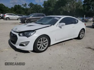 2015 Hyundai Genesis Coupe 3.8L Base z VIN KMHHT6KJ4FU128449, wystawiony jako Copart lot #55292025 z przebiegiem 61 329 mil mil oraz Szkoda całkowita • Salvage title. Historia ofert i sprzedaży dostępna na DreamBid. Obrazek 1.