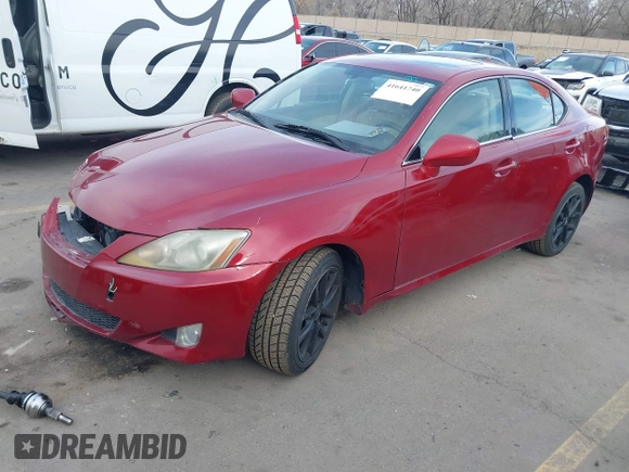 2007 Lexus IS 250 with VIN JTHCK262575010496, listed as a IAAI auction lot 41641740 with 141,664 mi miles. Bid and sale history available at carsss.com. Image 2.