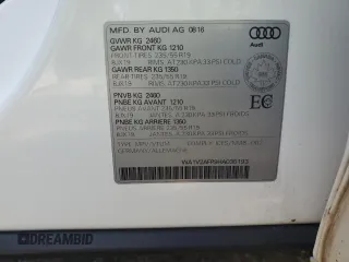 2017 Audi Q5 with VIN WA1V2AFP9HA035193, listed as a Copart auction lot 62056575 with 99,296 mi miles and Clean title. Bid and sale history available at DreamBid. Image 14.