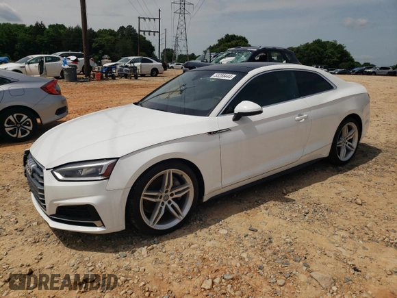2019 Audi A5 Premium z VIN WAUSNAF57KA016399, wystawiony jako Copart lot #53288444 z przebiegiem 26 224 mil mil oraz Szkody całkowita. Historia ofert i sprzedaży dostępna na DreamBid. Obrazek 1.