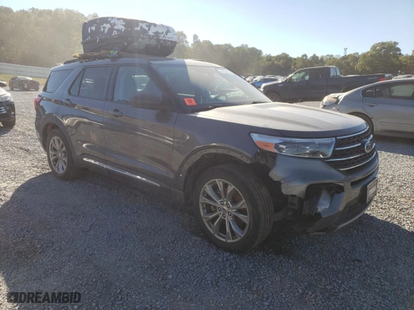 2021 Ford Explorer XLT with VIN 1FMSK8DH1MGA29114, listed as a Copart auction lot 75155114 with 0 mi miles and Salvage Title. Bid and sale history available at carsss.com. Image 4.