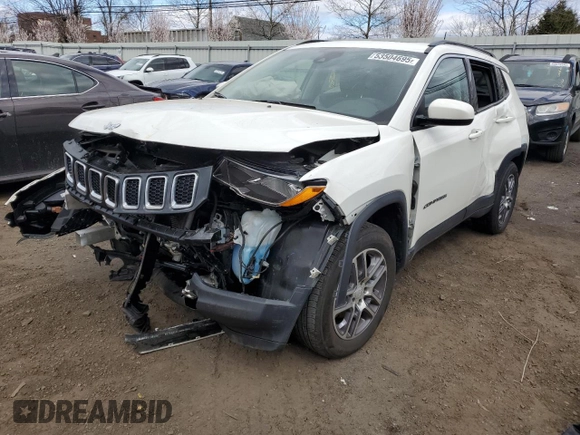 2020 Jeep Compass Latitude с VIN 3C4NJDBB0LT258454, выставлен на аукционе Copart как лот 53504695 с пробегом 54 070 миль миль и Списание • Salvage title. История ставок и продаж доступна на DreamBid. Изображение 1.
