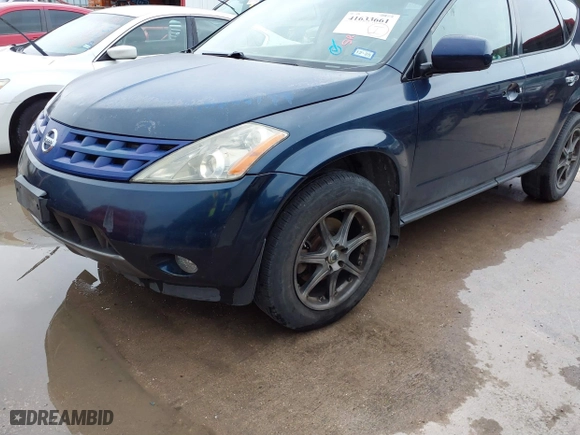 2004 Nissan Murano SE with VIN JN8AZ08WX4W340556, listed as a IAAI auction lot 41633661 with 168,570 mi miles. Bid and sale history available at carsss.com. Image 2.