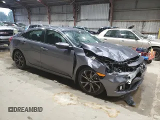 2020 Honda Civic Sedan Sport with VIN 19XFC2F85LE000033, listed as a Copart auction lot 53673405 with 45,386 mi miles and Salvage Title. Bid and sale history available at carsss.com. Image 4.