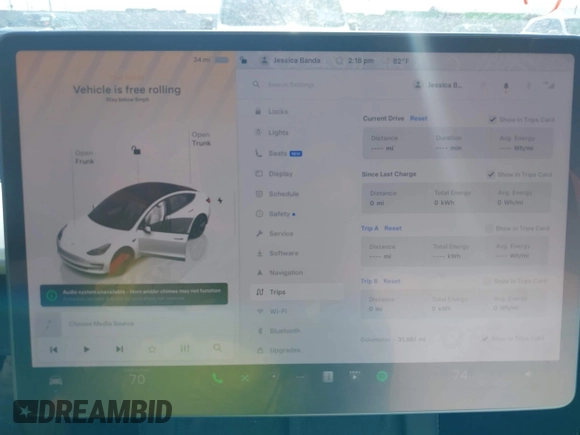 2023 Tesla Model 3 с VIN 5YJ3E1EAXPF553997, выставлен на аукционе IAAI как лот 41903219 с пробегом 31 981 миль миль и . История ставок и продаж доступна на DreamBid. Изображение 15.