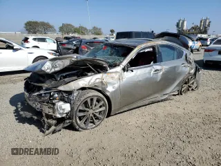2022 Lexus IS 350 F Sport with VIN JTHGZ1B25N5056758, listed as a Copart auction lot 53915925 with 25,576 mi miles and Salvage title. Bid and sale history available at DreamBid. Image 1.