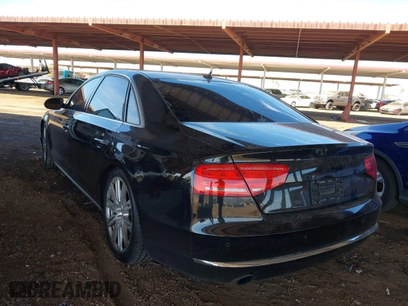 2011 Audi A8 with VIN WAURVAFD1BN027915, listed as a IAAI auction lot 41635275 with 95,143 mi miles and . Bid and sale history available at DreamBid. Image 3.