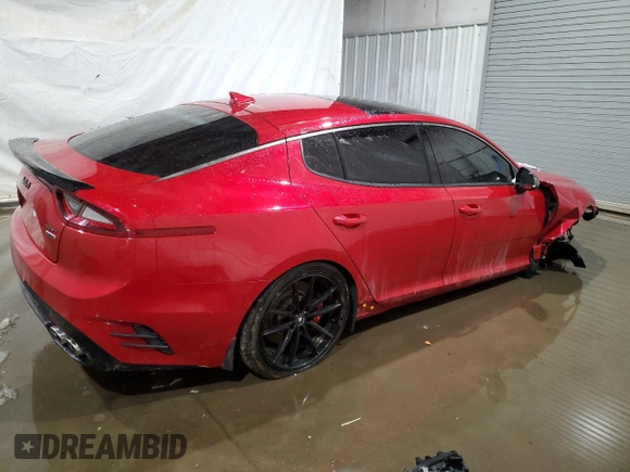 2018 Kia Stinger GT2 with VIN KNAE55LC6J6028469, listed as a Copart auction lot 42909065 with 97,136 mi miles and Salvage Title. Bid and sale history available at DreamBid. Image 3.