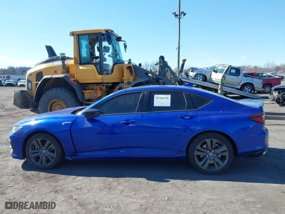 2022 Acura TLX w/A-Spec Package with VIN 19UUB5F54NA005992, listed as a IAAI auction lot 41709228 with 22,134 mi miles. Bid and sale history available at carsss.com. Image 13.
