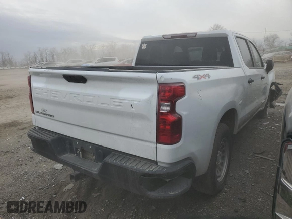 2021 Chevrolet Silverado 1500 Work Truck with VIN 1GCPYAEH8MZ211105, listed as a Copart auction lot 80907284 with 67,016 mi miles and Salvage Title. Bid and sale history available at DreamBid. Image 3.
