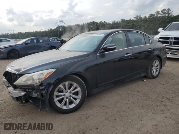 2013 Hyundai Genesis 3.8L with VIN KMHGC4DD0DU249371, listed as a Copart auction lot 51364264 with 115,861 mi miles and Salvage Title. Bid and sale history available at carsss.com. Image 1.