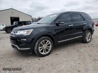 2019 Ford Explorer Limited with VIN 1FM5K8FH6KGB52401, listed as a Copart auction lot 85208344 with 105,006 mi miles and Salvage Title. Bid and sale history available at carsss.com. Image 1.