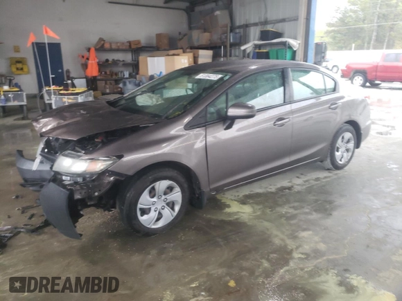 2015 Honda Civic Sedan LX with VIN 19XFB2F57FE000323, listed as a Copart auction lot 51384275 with 148,867 mi miles and Salvage Title. Bid and sale history available at carsss.com. Image 1.