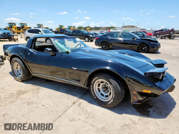 1979 Chevrolet Corvette with VIN 1Z8749S451738, listed as a Copart auction lot 59313215 with 29,000 mi miles and Salvage title. Bid and sale history available at DreamBid. Image 4.