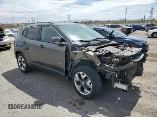 2021 Jeep Compass Limited with VIN 3C4NJCCBXMT559422, listed as a Copart auction lot 56952545 with 135,697 mi miles and Salvage title. Bid and sale history available at DreamBid. Image 4.