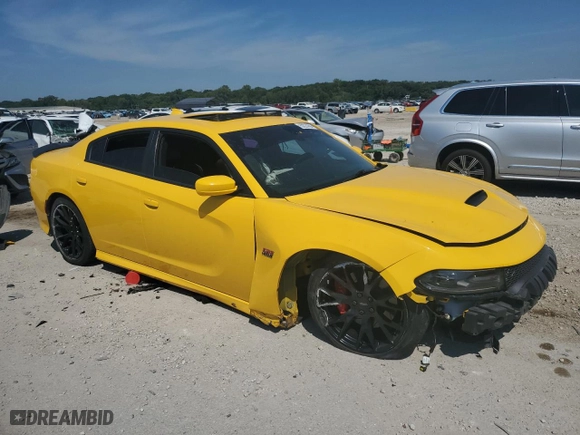 2017 Dodge Charger R/T Scat Pack with VIN 2C3CDXGJ5HH629984, listed as a Copart auction lot 69224304 with 63,733 mi miles and Salvage Title. Bid and sale history available at carsss.com. Image 4.