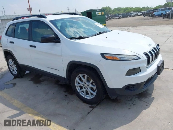 2015 Jeep Cherokee Sport with VIN 1C4PJLAB6FW602355, listed as a IAAI auction lot 41962707 with 175,428 mi miles. Bid and sale history available at carsss.com. Image 1.