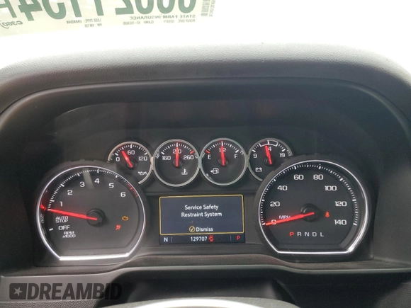 2020 Chevrolet Silverado 1500 RST with VIN 3GCPWDED2LG196135, listed as a Copart auction lot 86521134 with 129,707 mi miles and Clean Title. Bid and sale history available at DreamBid. Image 9.