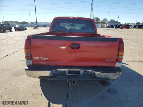 1999 GMC New Sierra 1500 SLE with VIN 2GTEC19T1X1545302, listed as a Copart auction lot 79755524 with 293,200 mi miles and Salvage Title. Bid and sale history available at carsss.com. Image 6.