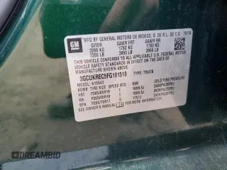 2015 Chevrolet Silverado 1500 LT with VIN 3GCUKREC5FG181510, listed as a Copart auction lot 52406535 with 95,422 mi miles and Salvage Title. Bid and sale history available at carsss.com. Image 12.