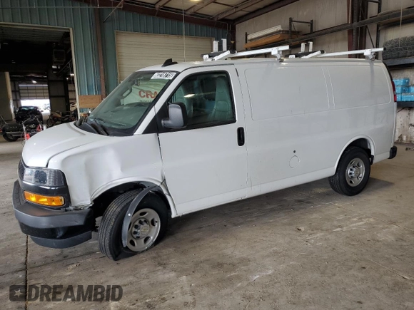 2024 Chevrolet Express Cargo with VIN 1GCWGAFP2R1174904, listed as a Copart auction lot 63218715 with 20,859 mi miles and Clean title. Bid and sale history available at DreamBid. Image 1.
