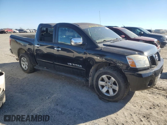 2005 Nissan Titan LE with VIN 1N6AA07B15N555054, listed as a Copart auction lot 42713855 with 213,169 mi miles and Salvage Title. Bid and sale history available at carsss.com. Image 4.