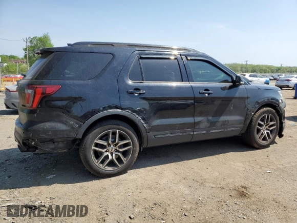 2017 Ford Explorer Sport with VIN 1FM5K8GT4HGB28223, listed as a Copart auction lot 54969555 with 122,082 mi miles and Clean Title. Bid and sale history available at DreamBid. Image 3.