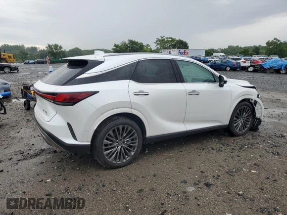 2025 Lexus RX 350h with VIN 2T2BBMCA6SC076955, listed as a Copart auction lot 63269815 with Not provided miles and Salvage title. Bid and sale history available at DreamBid. Image 3.