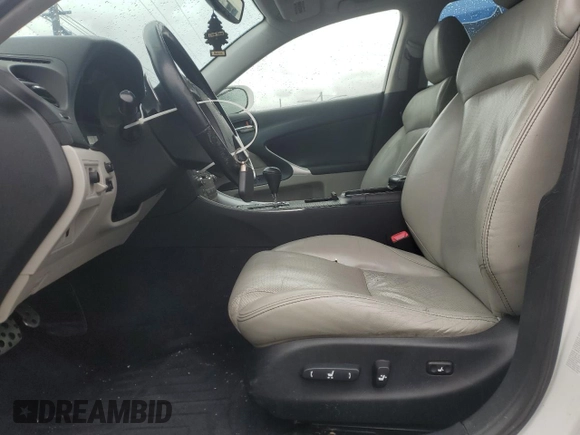 2010 Lexus IS 250 with VIN JTHBF5C26A5107557, listed as a Copart auction lot 54935835 with 133,132 mi miles and Salvage title. Bid and sale history available at DreamBid. Image 7.
