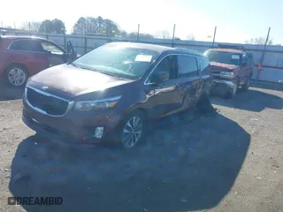 2018 Kia Sedona EX with VIN KNDMC5C16J6377165, listed as a IAAI auction lot 41745683 with 129,429 mi miles. Bid and sale history available at carsss.com. Image 2.