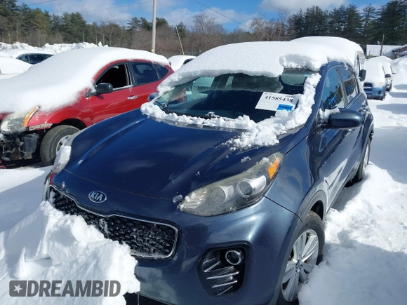 2017 Kia Sportage LX with VIN KNDPMCAC5H7296441, listed as a IAAI auction lot 41585438 with 162,072 mi miles and . Bid and sale history available at carsss.com. Image 17.