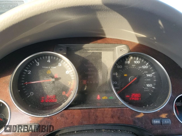 2004 Audi A8 L with VIN WAUML44E54N000619, listed as a Copart auction lot 42186195 with 174,331 mi miles and Salvage Title. Bid and sale history available at carsss.com. Image 9.