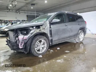 2021 GMC Terrain SLE with VIN 3GKALTEV4ML375503, listed as a Copart auction lot 43544345 with 53,887 mi miles and Salvage Title. Bid and sale history available at carsss.com. Image 1.