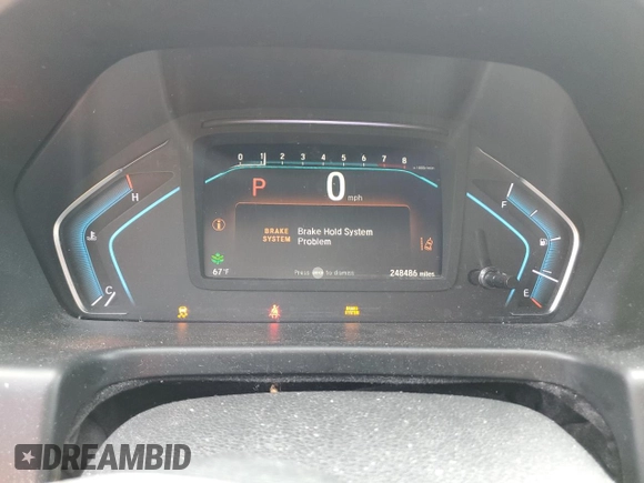 2019 Honda Odyssey EX with VIN 5FNRL6H59KB032323, listed as a Copart auction lot 58303005 with 248,486 mi miles and Salvage title. Bid and sale history available at DreamBid. Image 9.