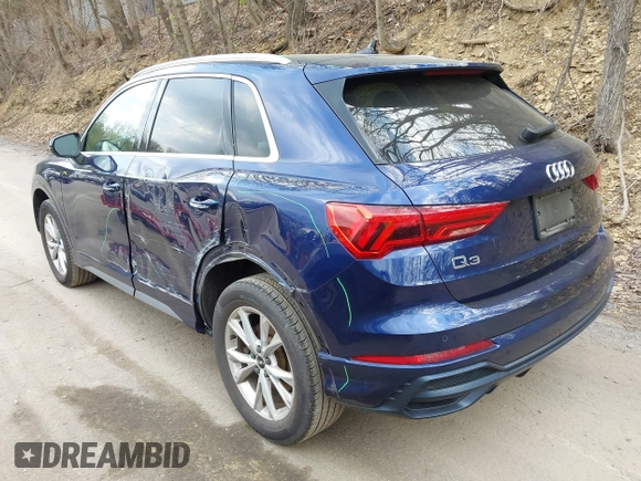 2021 Audi Q3 S line Premium with VIN WA1DECF31M1031368, listed as a IAAI auction lot 42133396 with 50,148 mi miles and . Bid and sale history available at DreamBid. Image 3.