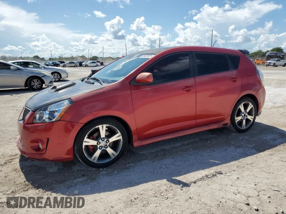 2009 Pontiac Vibe GT with VIN 5Y2SR67059Z410910, listed as a Copart auction lot 62497825 with 180,431 mi miles and Clean title. Bid and sale history available at DreamBid. Image 1.