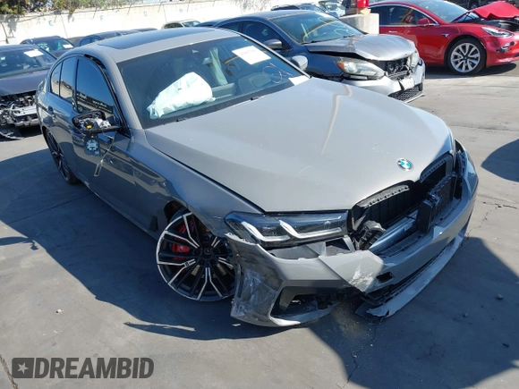 2022 BMW 5 Series M550i xDrive with VIN WBA13BK02NCJ61943, listed as a IAAI auction lot 41607980 with Not provided miles and . Bid and sale history available at DreamBid. Image 1.