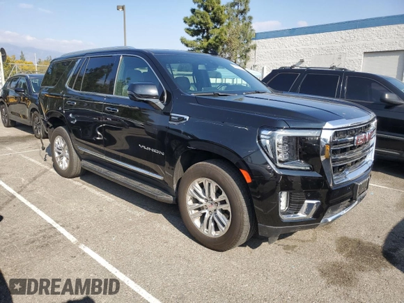 2021 GMC Yukon SLT with VIN 1GKS1BKD0MR395515, listed as a Copart auction lot 42810935 with 54,071 mi miles and Salvage Title. Bid and sale history available at carsss.com. Image 4.