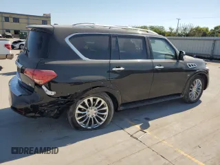 2017 Infiniti QX80 with VIN JN8AZ2NEXH9159646, listed as a Copart auction lot 74235294 with 50,650 mi miles and Salvage Title. Bid and sale history available at carsss.com. Image 3.