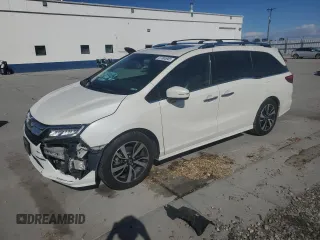 2018 Honda Odyssey Elite z VIN 5FNRL6H99JB050533, wystawiony jako Copart lot #57363905 z przebiegiem 159 372 mil mil oraz Szkoda całkowita • Salvage title. Historia ofert i sprzedaży dostępna na DreamBid. Obrazek 1.