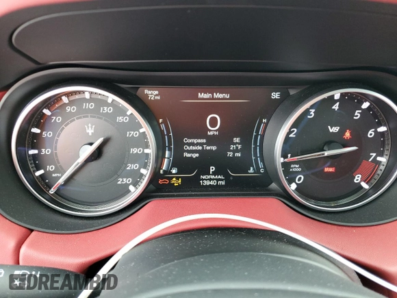 2022 Maserati Levante Modena S with VIN ZN661ZUM1NX407217, listed as a Copart auction lot 87682625 with 13,940 mi miles and Clean Title. Bid and sale history available at carsss.com. Image 9.